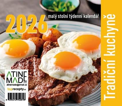 Kalendář 2026 Tradiční kuchyně, stolní, týdenní, 13 x 15 cm
