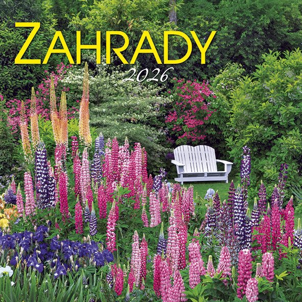 Kalendář 2026 Zahrady, nástěnný, 33 x 33 cm