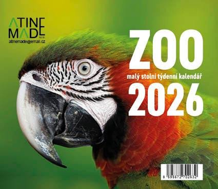 Kalendář 2026 ZOO, stolní, týdenní, 13 x 15 cm