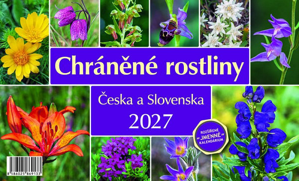 Kalendář 2027 stolní: CHRÁNĚNÉ ROSTLINY ČESKA A SLOVENSKA