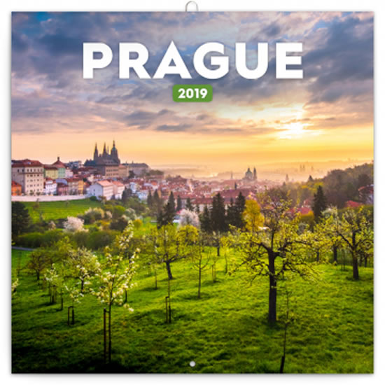 Kalendář poznámkový 2019 - Praha letní, 30 x 30 cm
