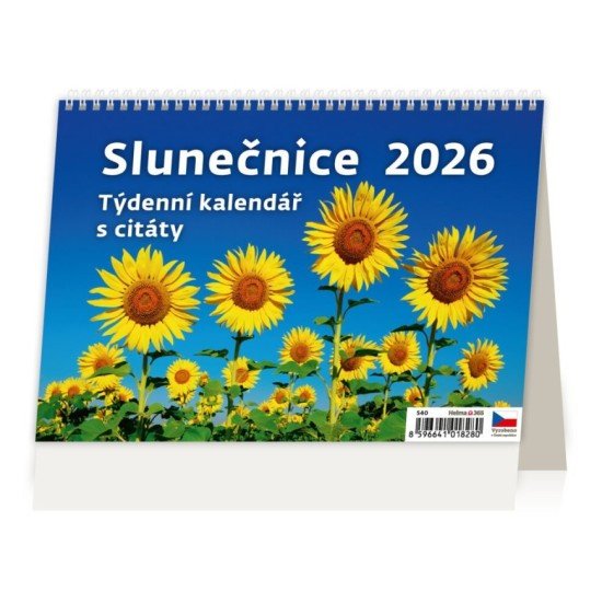 Kalendář stolní 2026 - Slunečnice