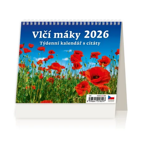 Kalendář stolní 2026 - Vlčí máky