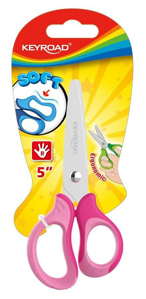 Keyroad Dětské nůžky Soft 12,5 cm - růžové