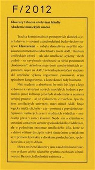 Klauzury Filmové a televizní fakulty 2012