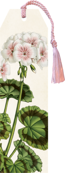 Knižní záložka Geranium White