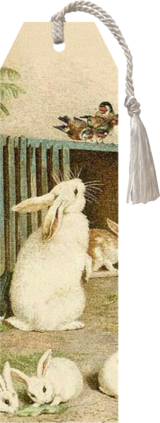 Knižní záložka Spring Animals Bunnies