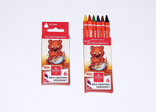 Koh-i-noor voskovky trojhranné tenké 8,2 mm - 6 ks
