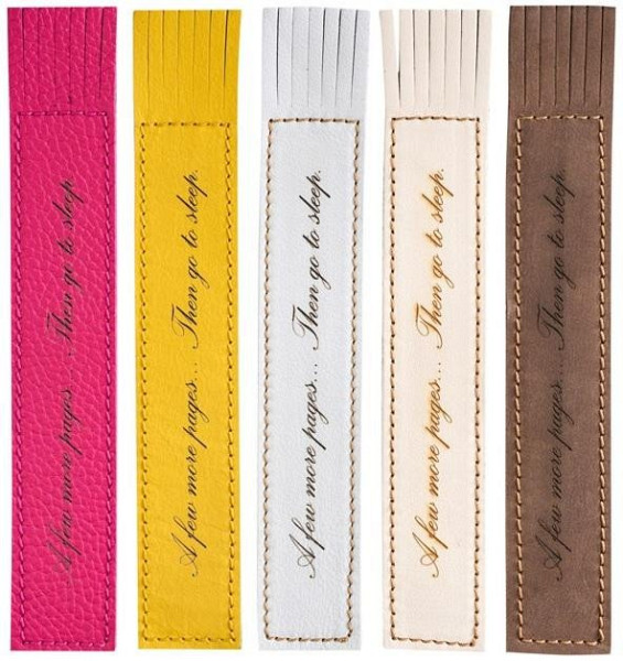 Kožená záložka se střapci A few more pages… Then go to sleep