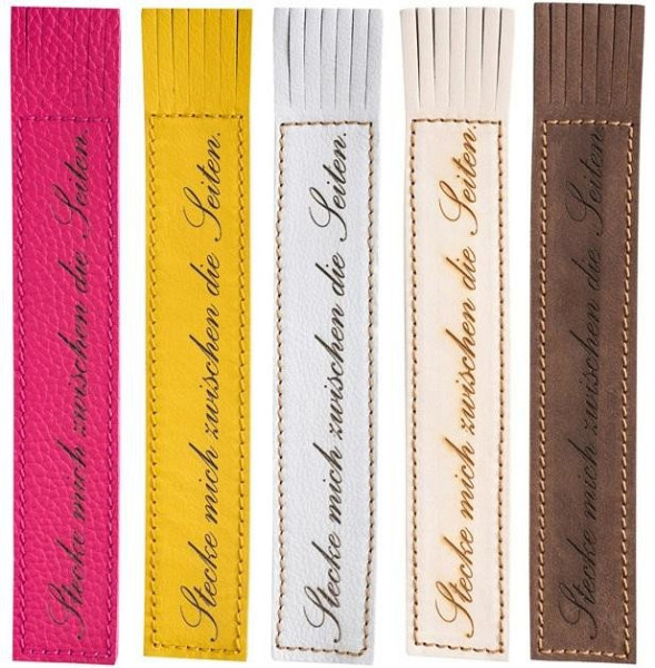 Kožená záložka se střapci Stecke mich zwischen die Seiten