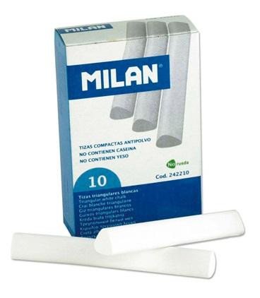 Křídy MILAN kulaté, bílé - sada 10 ks