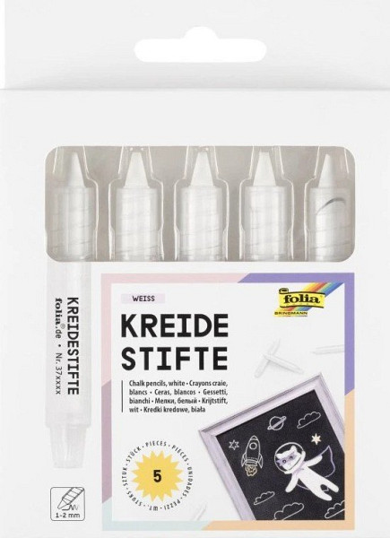 Křídy v tužce bílé/5 ks