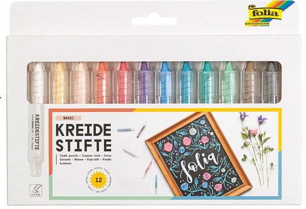 Křídy v tužce pastelové/12 ks