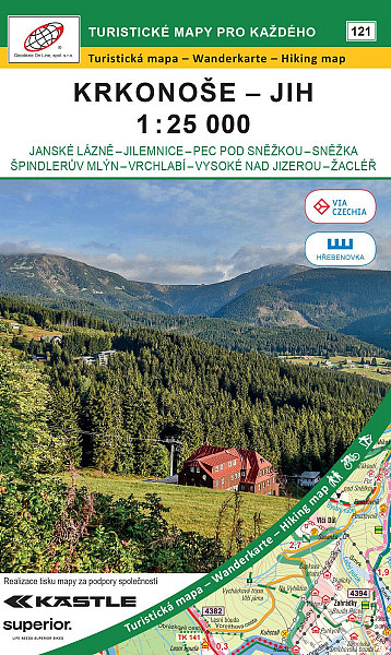 Krkonoše - jih 1:25 000 / 121 Turistické mapy pro každého
