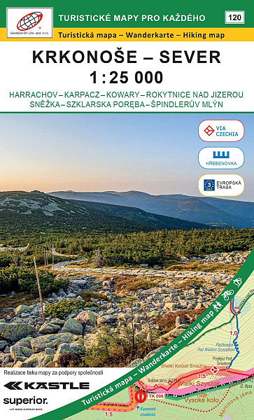 Krkonoše - sever 1:25 000 / 120 Turistické mapy pro každého