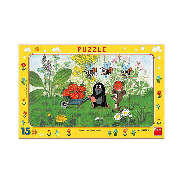 Puzzle deskové Krtek na výletě 15 dílků