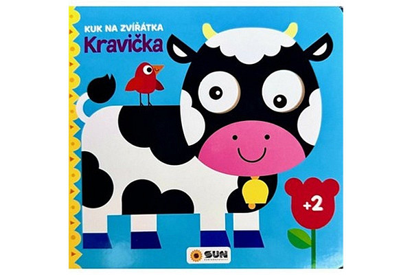 Kuk na zvířátka - kravička - knížka s pohyblivými očky