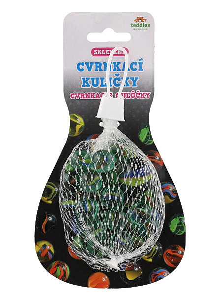 Kuličky cvrnkací skleněné - různé velikosti