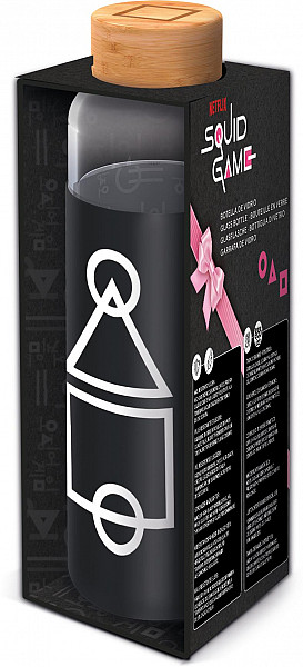 Láhev skleněná s návlekem Squid Games 585 ml