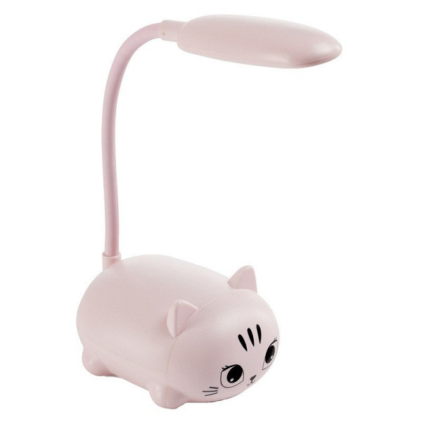 LED lampička - Night Kitty, teplé světlo, USB napájení, růžová