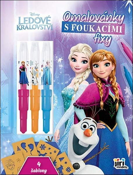 Ledové království - Omalovánky s foukacími fixy