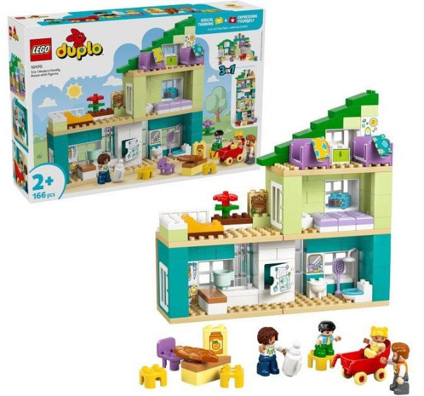 LEGO® DUPLO® 10470 Moderní rodinný dům 3v1 s figurkami