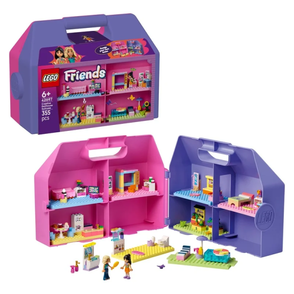 LEGO® Friends 42697 Kreativní kufřík a domek pro panenky