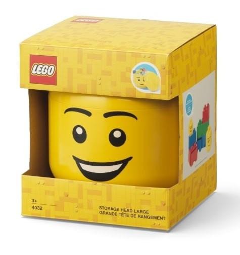 LEGO úložná hlava (velikost L) - šťastný chlapec