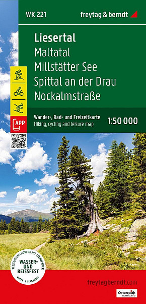 Liesertal - Maltatal - Millstätter See - Spittal an der Drau - Nockalmstraße 1:50 000 / turistická mapa