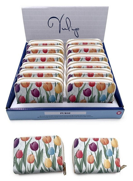 Malá peněženka se zipem - Tulipány