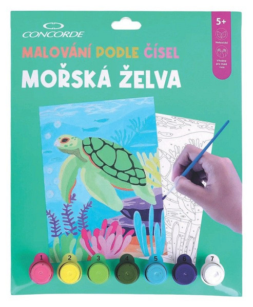 Malování podle čísel Mořská želva