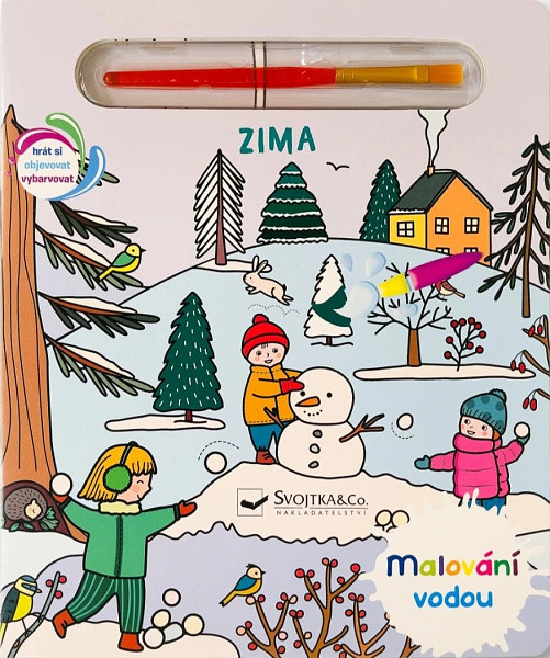 Malování vodou Zima