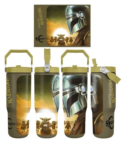 Mandalorian a Grogu Cestovní hrnek s uchem (Sunset) 880 ml