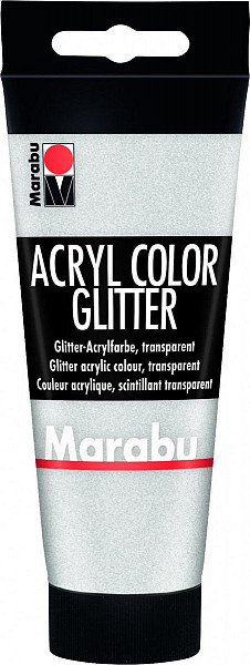 Marabu Acryl Color akrylová barva - stříbrná glitr 100 ml