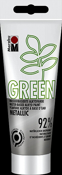 Marabu Green Alkydová barva - stříbrná 100 ml