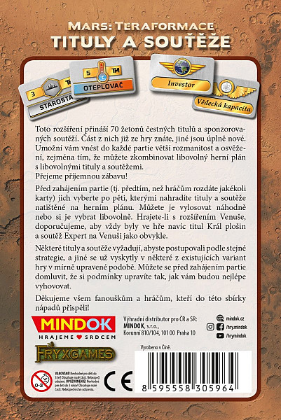Mars: Teraformace - Tituly a soutěže (rozšíření 8)