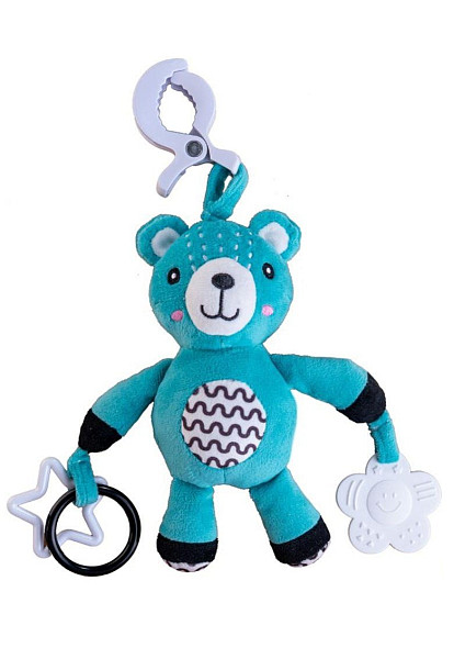 Medvídek chrastítko - závěs na postýlku/kočárek