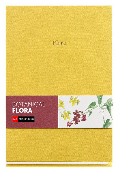 Miquelrius poznámkový zápisník Botanical Flora - žlutý A5