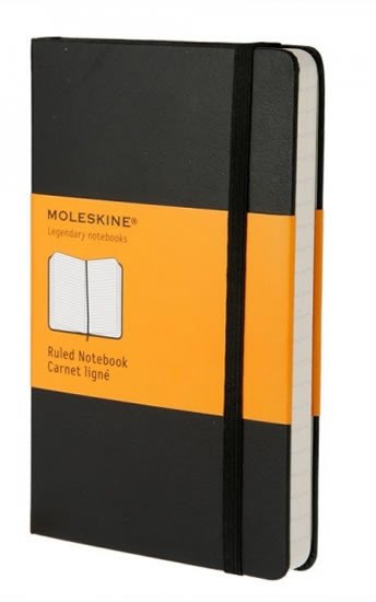 Moleskine Zápisník černý S, linkovaný, tvrdý