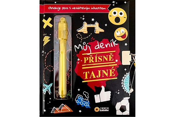 Můj tajný deník na klíček Přísně tajné (černý)