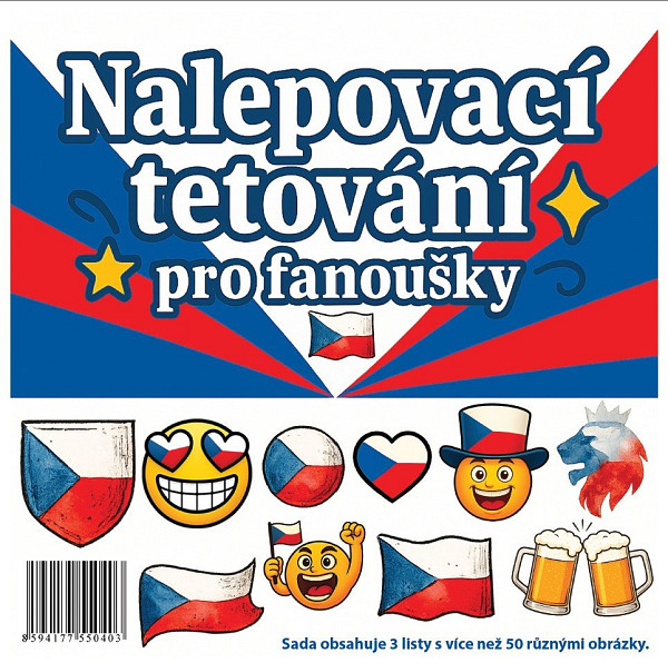 Nalepovací tetování pro fanoušky
