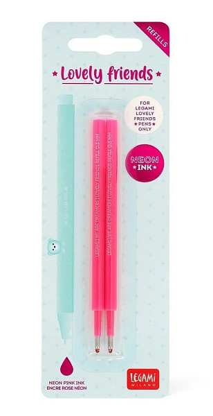 Náplně do gelového pera Legami - neonově růžová (2 kusy)