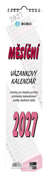 Nástěnný kalendář 2027 vázanka široká