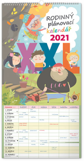 Nástěnný kalendář Rodinný plánovací XXL 2021