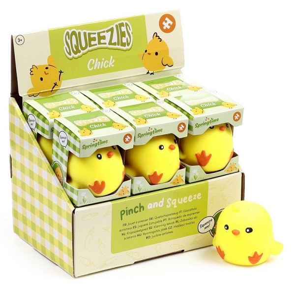 Natahovací hračka Squeezy - Jaro, Králík, Kuřátko (mix)
