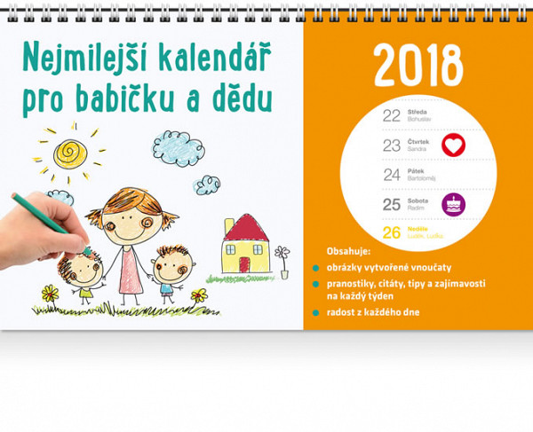 Nejmilejší kalendář pro babičku a dědu 2018