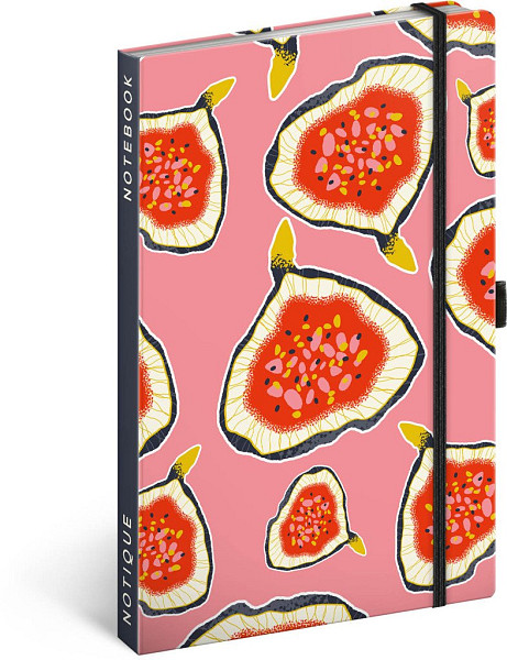 NOTIQUE Notes Fíky, linkovaný, 13 x 21 cm