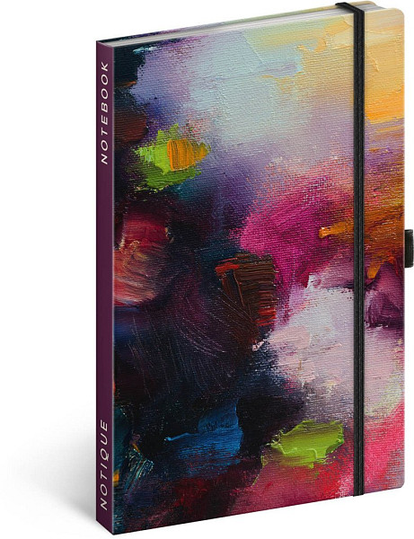 NOTIQUE Notes Růžová malba, linkovaný, 13 x 21 cm