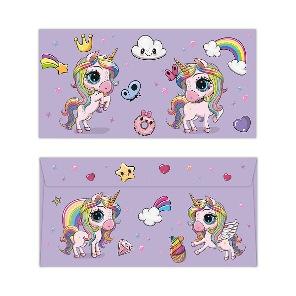 Obálka barevná - jednorožci