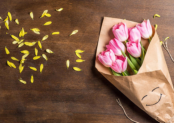 Obálka C6 barevná - tulipány